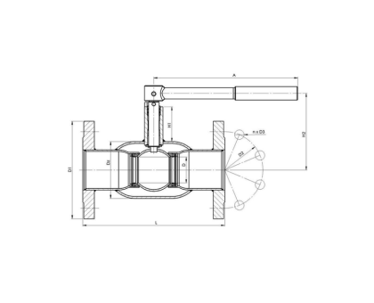 Кран шаровой сталь газ DZT Ду 125 Ру25 фл BROEN 7410325125