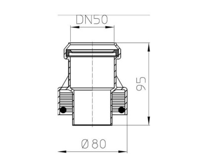 Переход Hutterer & Lechner с ПП на этернит, DN 50