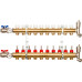 Распределительный коллектор Stout из латуни с расходомерами 10 вых. (SMB-0473-000010)